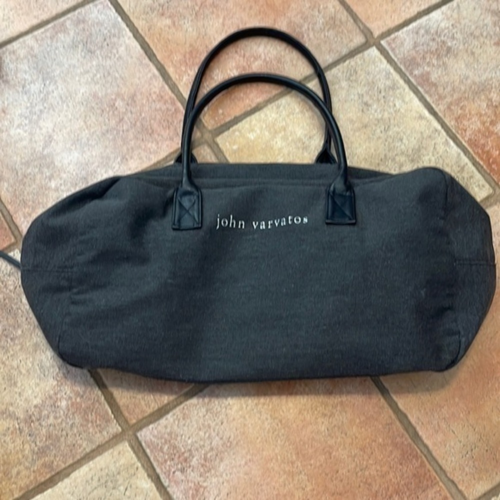 John Varvatos canvas travel weekender bag
